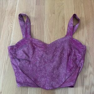Pink sparkly crop top